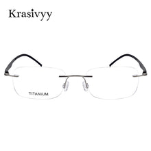 Load image into Gallery viewer, Krasivyy  2023 Pure Titanium Rimless Glasses Frame Men Myopia Prescription Eyeglasses Women Korean Screwless Optical Eyewear