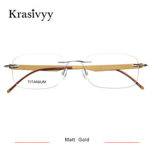 Load image into Gallery viewer, Krasivyy  2023 Pure Titanium Rimless Glasses Frame Men Myopia Prescription Eyeglasses Women Korean Screwless Optical Eyewear