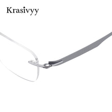 Load image into Gallery viewer, Krasivyy  2023 Pure Titanium Rimless Glasses Frame Men Myopia Prescription Eyeglasses Women Korean Screwless Optical Eyewear