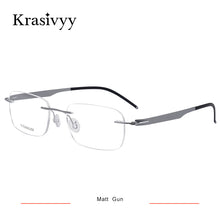 Load image into Gallery viewer, Krasivyy  2023 Pure Titanium Rimless Glasses Frame Men Myopia Prescription Eyeglasses Women Korean Screwless Optical Eyewear