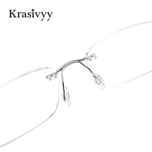 Load image into Gallery viewer, Krasivyy  2023 Pure Titanium Rimless Glasses Frame Men Myopia Prescription Eyeglasses Women Korean Screwless Optical Eyewear