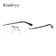 Load image into Gallery viewer, Krasivyy 2023 Pure Titanium Rimless Glasses Frame Men  Myopia Optical Prescription Eyeglasses Male Square Eyewear