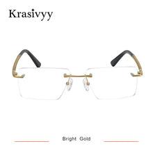 Load image into Gallery viewer, Krasivyy 2023 Pure Titanium Rimless Glasses Frame Men  Myopia Optical Prescription Eyeglasses Male Square Eyewear