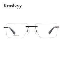 Load image into Gallery viewer, Krasivyy 2023 Pure Titanium Rimless Glasses Frame Men  Myopia Optical Prescription Eyeglasses Male Square Eyewear