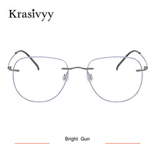 Load image into Gallery viewer, Krasivyy 2023 Rimless Pilot Eyewear Men Ultralight Optical Prescription Eyeglasses Women Pure Titanium Myopia Glasses Frame