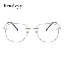 Load image into Gallery viewer, Krasivyy 2023 Rimless Pilot Eyewear Men Ultralight Optical Prescription Eyeglasses Women Pure Titanium Myopia Glasses Frame