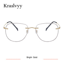 Load image into Gallery viewer, Krasivyy 2023 Rimless Pilot Eyewear Men Ultralight Optical Prescription Eyeglasses Women Pure Titanium Myopia Glasses Frame