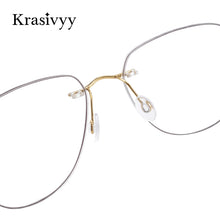 Load image into Gallery viewer, Krasivyy 2023 Rimless Pilot Eyewear Men Ultralight Optical Prescription Eyeglasses Women Pure Titanium Myopia Glasses Frame