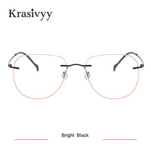 Load image into Gallery viewer, Krasivyy 2023 Rimless Pilot Eyewear Men Ultralight Optical Prescription Eyeglasses Women Pure Titanium Myopia Glasses Frame