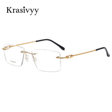 Load image into Gallery viewer, Krasivyy 2023 Titanium Rimless Glasses Frame Men Eyeglasses Myopia Spectacle Frames Brand Prescription Eye glasses Frame for Men