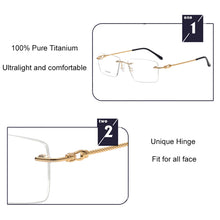 Load image into Gallery viewer, Krasivyy 2023 Titanium Rimless Glasses Frame Men Eyeglasses Myopia Spectacle Frames Brand Prescription Eye glasses Frame for Men