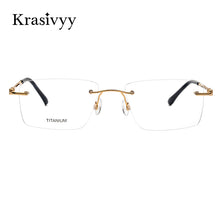 Load image into Gallery viewer, Krasivyy 2023 Titanium Rimless Glasses Frame Men Eyeglasses Myopia Spectacle Frames Brand Prescription Eye glasses Frame for Men