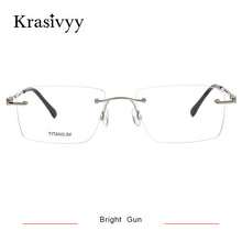 Load image into Gallery viewer, Krasivyy 2023 Titanium Rimless Glasses Frame Men Eyeglasses Myopia Spectacle Frames Brand Prescription Eye glasses Frame for Men
