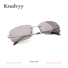 Load image into Gallery viewer, Krasivyy BRAND 2023 B Titanium Rimless Sunglasses Men  Nylon Lens Rectangle Driving Sun Glasses Women Oculos De So