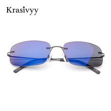 Load image into Gallery viewer, Krasivyy BRAND 2023 B Titanium Rimless Sunglasses Men  Nylon Lens Rectangle Driving Sun Glasses Women Oculos De So