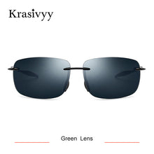 Load image into Gallery viewer, Krasivyy BRAND 2023 TR90 Rimless Sunglasses Men  Nylon Lens Square Driving Sun Glasses Oculos De So