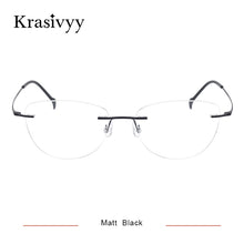 Load image into Gallery viewer, Krasivyy BRAND Rimless Glasses Frame Women Ultralight Pure Titanium Screwless Myopia Prescription Eyewear Frameless Eyeglasses