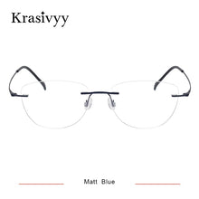 Load image into Gallery viewer, Krasivyy BRAND Rimless Glasses Frame Women Ultralight Pure Titanium Screwless Myopia Prescription Eyewear Frameless Eyeglasses