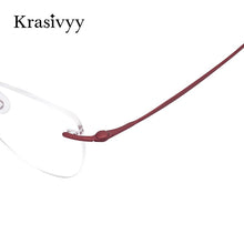 Load image into Gallery viewer, Krasivyy BRAND Rimless Glasses Frame Women Ultralight Pure Titanium Screwless Myopia Prescription Eyewear Frameless Eyeglasses