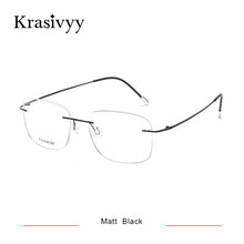 Load image into Gallery viewer, Krasivyy Classic Pure Titanium Rimless Glasses Frame Men Optical Prescription Eyewear Ultralight Frameless Eyeglasses for Men