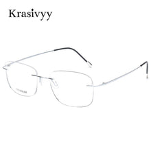 Load image into Gallery viewer, Krasivyy Classic Pure Titanium Rimless Glasses Frame Men Optical Prescription Eyewear Ultralight Frameless Eyeglasses for Men