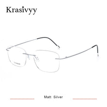 Load image into Gallery viewer, Krasivyy Classic Pure Titanium Rimless Glasses Frame Men Optical Prescription Eyewear Ultralight Frameless Eyeglasses for Men