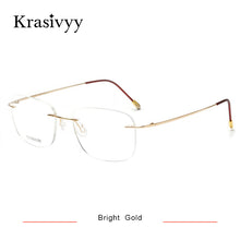 Load image into Gallery viewer, Krasivyy Classic Pure Titanium Rimless Glasses Frame Men Optical Prescription Eyewear Ultralight Frameless Eyeglasses for Men