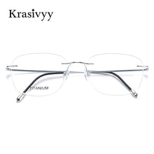 Load image into Gallery viewer, Krasivyy Classic Pure Titanium Rimless Glasses Frame Men Optical Prescription Eyewear Ultralight Frameless Eyeglasses for Men