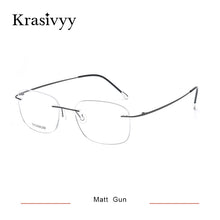 Load image into Gallery viewer, Krasivyy Classic Pure Titanium Rimless Glasses Frame Men Optical Prescription Eyewear Ultralight Frameless Eyeglasses for Men