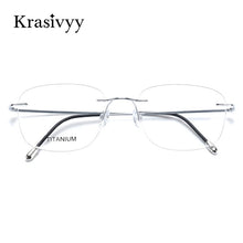 Load image into Gallery viewer, Krasivyy Classic Pure Titanium Rimless Glasses Frame Men Optical Prescription Eyewear Ultralight Frameless Eyeglasses for Men