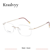 Load image into Gallery viewer, Krasivyy Classic Pure Titanium Rimless Glasses Frame Men Optical Prescription Eyewear Ultralight Frameless Eyeglasses for Men