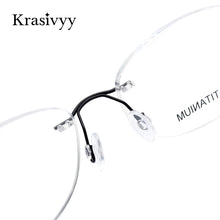 Load image into Gallery viewer, Krasivyy Classic Pure Titanium Rimless Glasses Frame Men Optical Prescription Eyewear Ultralight Frameless Eyeglasses for Men