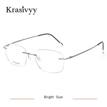 Load image into Gallery viewer, Krasivyy Classic Pure Titanium Rimless Glasses Frame Men Optical Prescription Eyewear Ultralight Frameless Eyeglasses for Men