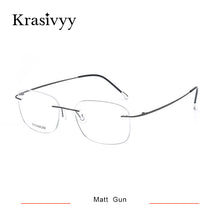 Load image into Gallery viewer, Krasivyy Classic Pure Titanium Rimless Glasses Frame Men Optical Prescription Eyewear Ultralight Frameless Eyeglasses for Men