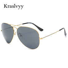 Load image into Gallery viewer, Krasivyy Classic Pure Titanium Sunglasses Men Brand Design Nylon Lens Ultralight Aviation Sun Glasses Women Oculos De Sol
