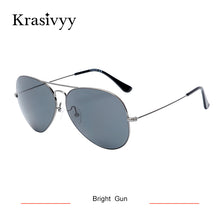 Load image into Gallery viewer, Krasivyy Classic Pure Titanium Sunglasses Men Brand Design Nylon Lens Ultralight Aviation Sun Glasses Women Oculos De Sol