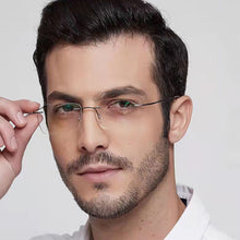 Load image into Gallery viewer, Krasivyy Classic Rimless Glasses Frame Men Ultralight Optical Prescription Eyeglasses Pure Titanium Square Myopia Eyewear