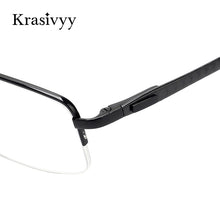 Load image into Gallery viewer, Krasivyy Half Frame Glasses Men  Carbon Fiber Square Optical Prescription Eyeglasses Women 2023 Myopia Eyewear Frame