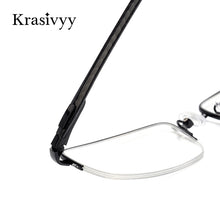 Load image into Gallery viewer, Krasivyy Half Frame Glasses Men  Carbon Fiber Square Optical Prescription Eyeglasses Women 2023 Myopia Eyewear Frame