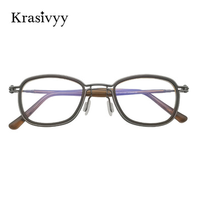 Krasivyy  Titanium Glasses Frame Women Brand Full-Rimless Oval Prescription Eyeglasses Men 2023 Korean Optical Eyewear