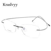 Load image into Gallery viewer, Krasivyy Memory Titanium Rimless Glasses Frame Women Ultralight Optical Prescription Screwless Eyeglasses Frameless Eyewear Men