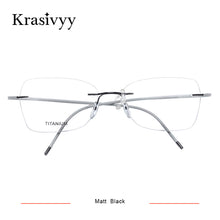 Load image into Gallery viewer, Krasivyy Memory Titanium Rimless Glasses Frame Women Ultralight Optical Prescription Screwless Eyeglasses Frameless Eyewear Men
