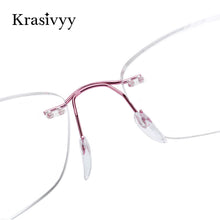Load image into Gallery viewer, Krasivyy Memory Titanium Rimless Glasses Frame Women Ultralight Optical Prescription Screwless Eyeglasses Frameless Eyewear Men