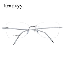 Load image into Gallery viewer, Krasivyy Memory Titanium Rimless Glasses Frame Women Ultralight Optical Prescription Screwless Eyeglasses Frameless Eyewear Men