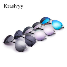 Load image into Gallery viewer, Krasivyy Pilot Polarized Sunglasses Women  Ultralight Rimless Pure Titanium Sun Glasses Oculos De Sol UV400