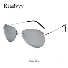 Carica l'immagine nel visualizzatore di Gallery, Krasivyy Pilot Occhiali da sole polarizzati Donna Occhiali da sole ultraleggeri senza montatura in titanio puro di alta qualità Oculos De Sol UV400 