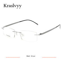 Load image into Gallery viewer, Krasivyy Pure Titanium Glasses Frame Men Brand Designer Screwless Prescription Eyeglasses Women Rimless Square Optical Eyewear