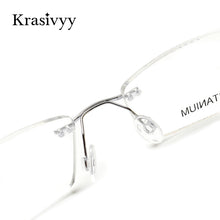 Load image into Gallery viewer, Krasivyy Pure Titanium Glasses Frame Men Brand Designer Screwless Prescription Eyeglasses Women Rimless Square Optical Eyewear