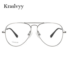 Load image into Gallery viewer, Krasivyy Pure Titanium Glasses Frame Men Classic Pilot Optical Prescription Eyeglasses Women 2023 Korean Retro Aviation Eyewear