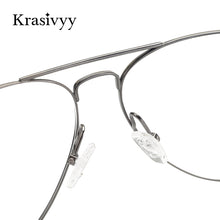 Load image into Gallery viewer, Krasivyy Pure Titanium Glasses Frame Men Classic Pilot Optical Prescription Eyeglasses Women 2023 Korean Retro Aviation Eyewear